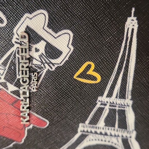 Karl Lagerfeld Black Multi Color Tote - Picture 4 of 16